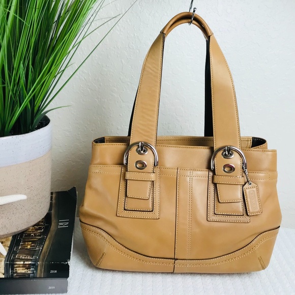 Coach Handbags - COACH SMOOTH CAMEL LEATHER BAG